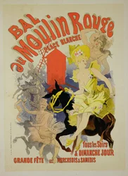 「ムーラン・ルージュの舞踏会」の宣伝ポスターの複製、1889年